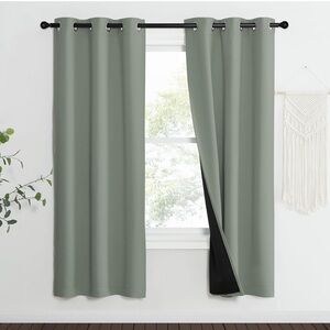 Sage Green Blackout Curtains with grommets - 37x70